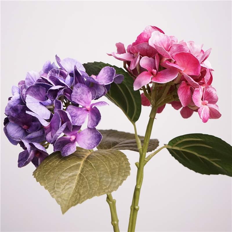 Soft Plastic Artificial Hydrangea Flower Stem – 36cm