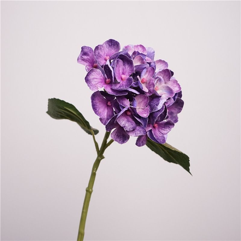 Soft Plastic Artificial Hydrangea Flower Stem – 36cm