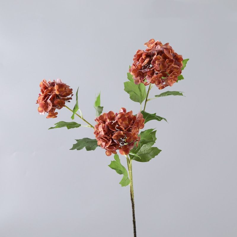 Three-Bloom Fabric Artificial Hydrangea Spray – 66cm