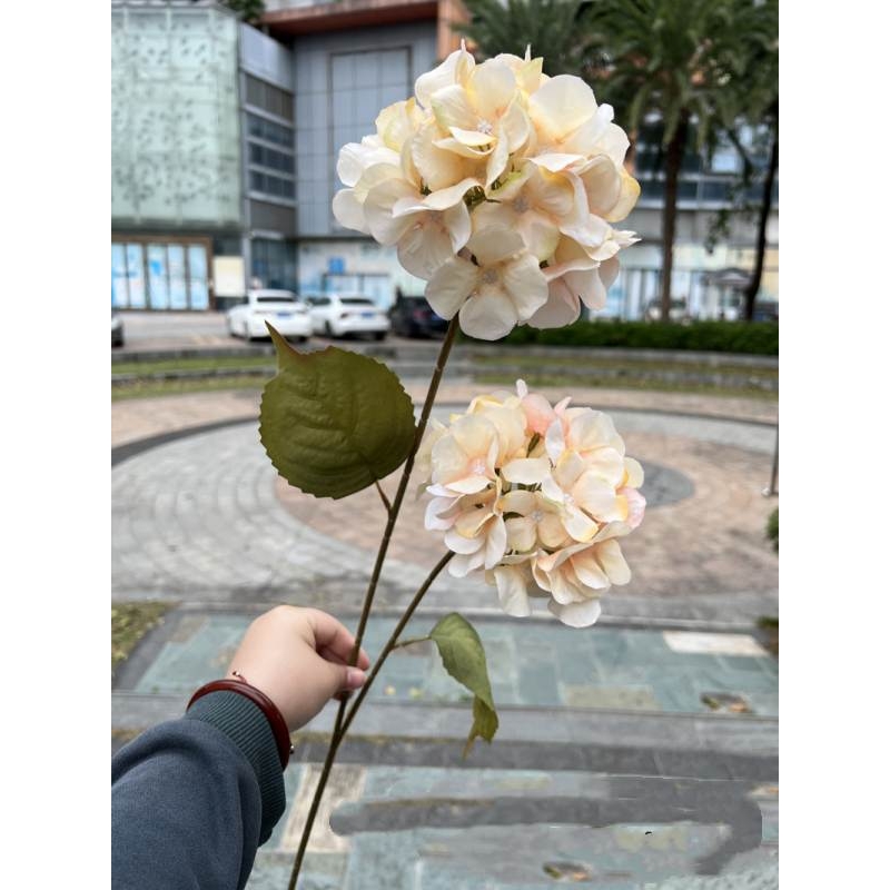 Two-Bloom Artificial Hydrangea Spray – 80cm