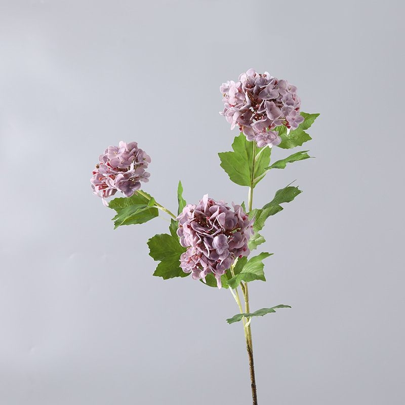 Three-Bloom Fabric Artificial Hydrangea Spray – 66cm