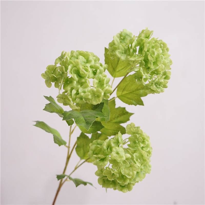 Three-Bloom Soft Plastic Artificial Hydrangea Spray – 68cm