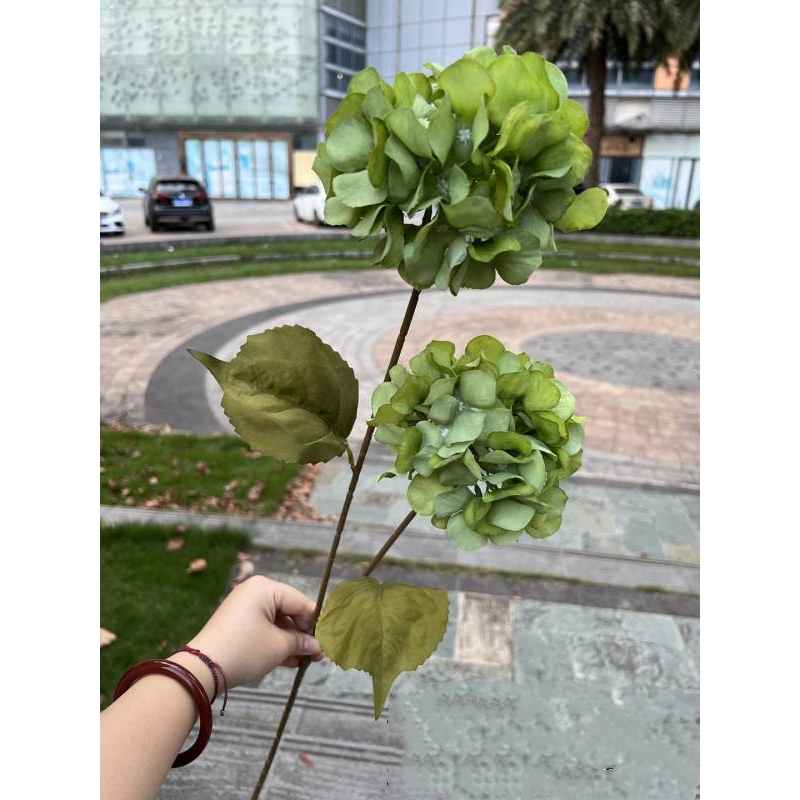 Two-Bloom Artificial Hydrangea Spray – 80cm