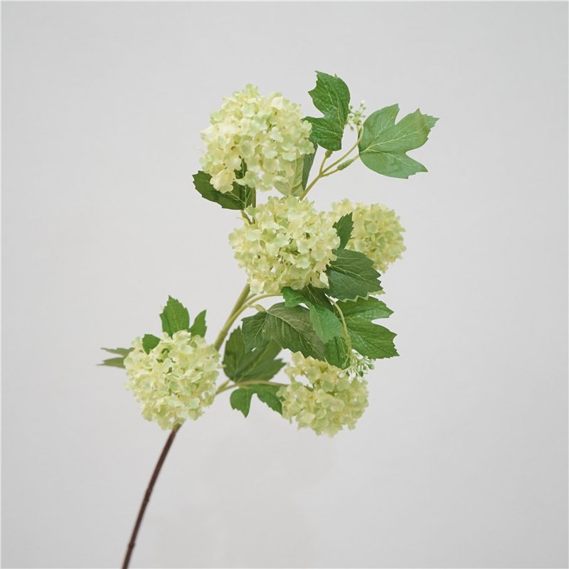 Snowball-Shaped Multi-Bloom Fabric Artificial Hydrangea – 79cm