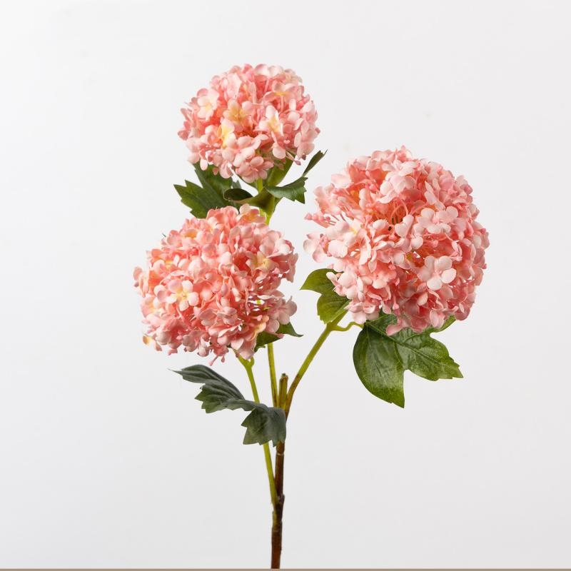 Three-Bloom Fabric Artificial Hydrangea Spray – 82cm