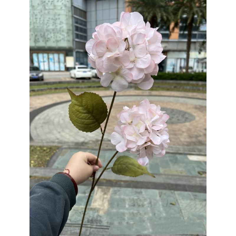 Two-Bloom Artificial Hydrangea Spray – 80cm
