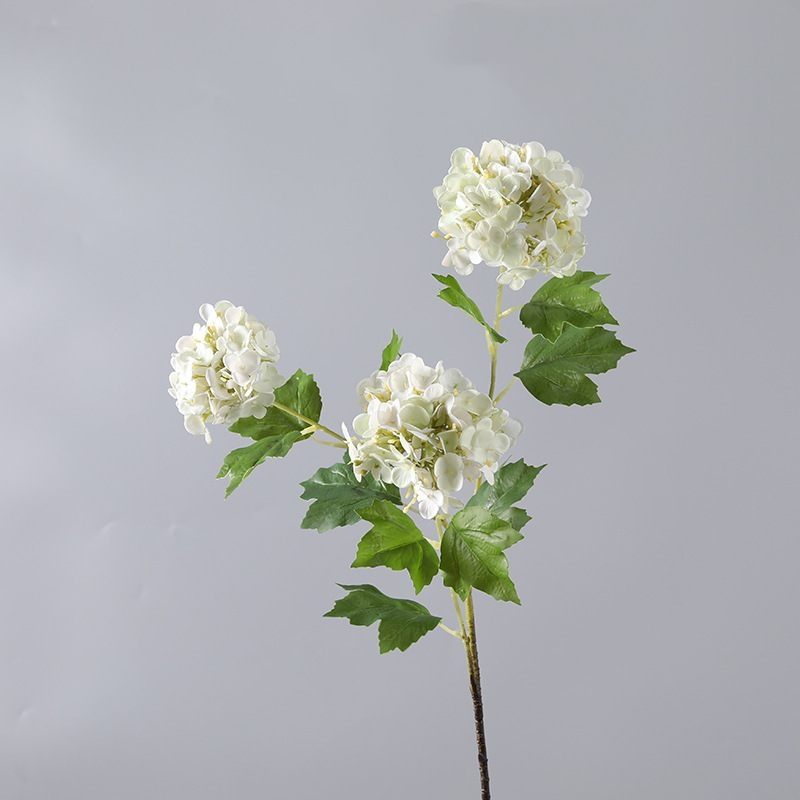 Three-Bloom Fabric Artificial Hydrangea Spray – 66cm
