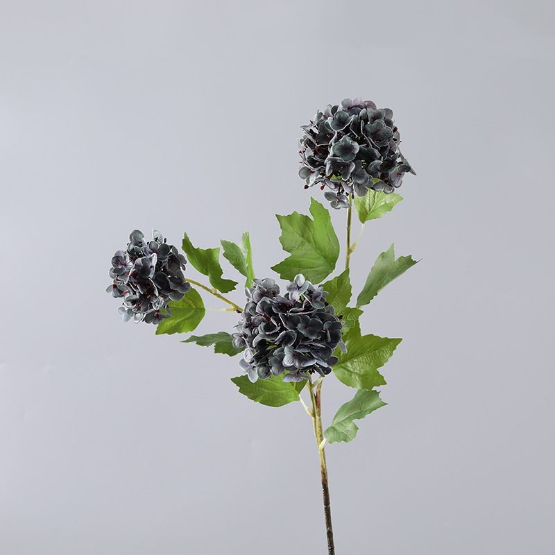 Three-Bloom Fabric Artificial Hydrangea Spray – 66cm
