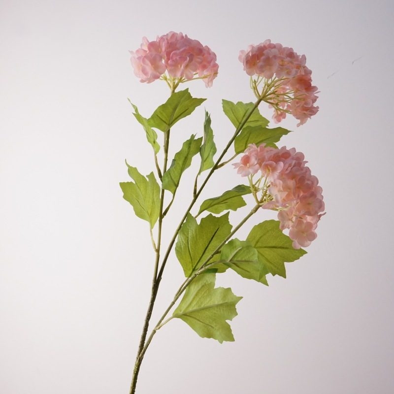 Three-Bloom Soft Plastic Artificial Hydrangea Spray – 68cm