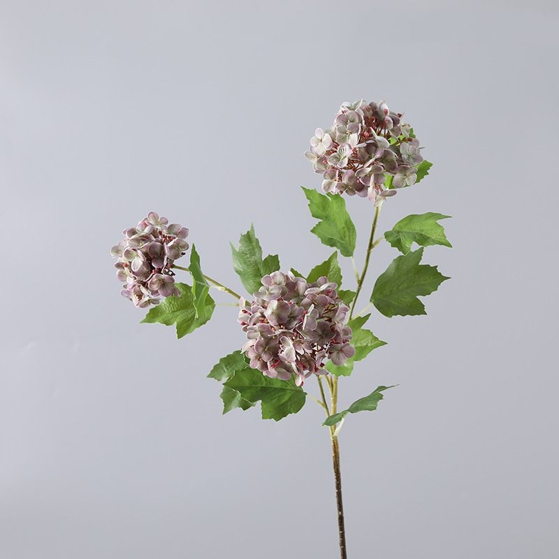 Three-Bloom Fabric Artificial Hydrangea Spray – 66cm