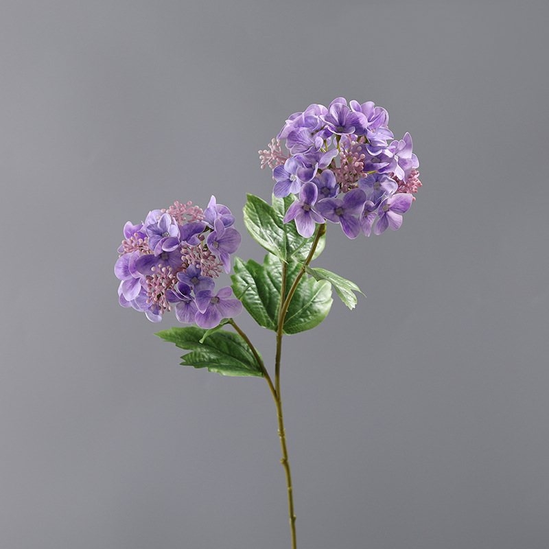 Two-Bloom Artificial Hydrangea Spray – 47cm