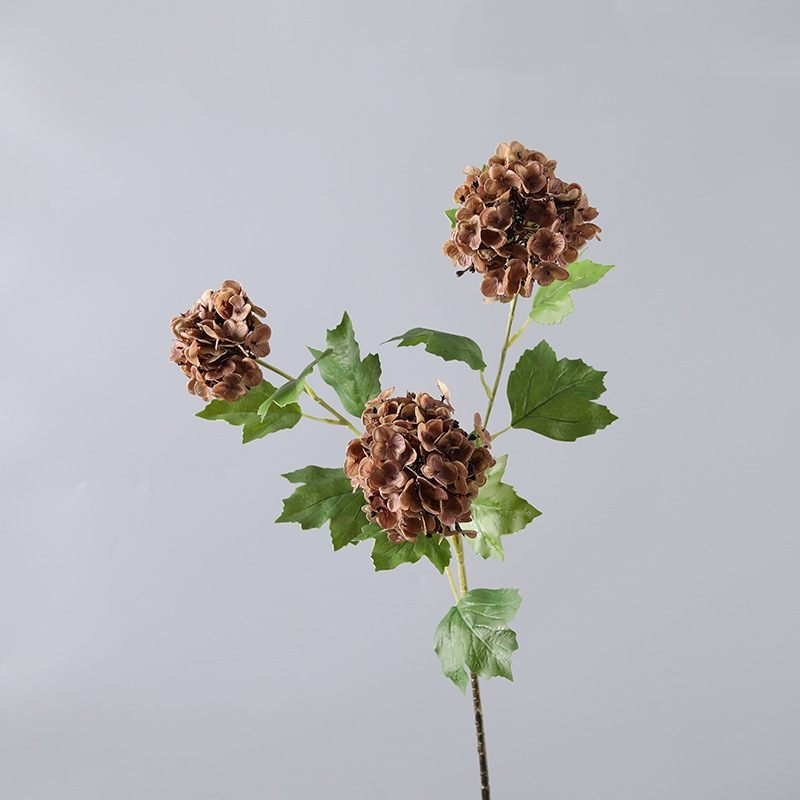 Three-Bloom Fabric Artificial Hydrangea Spray – 66cm