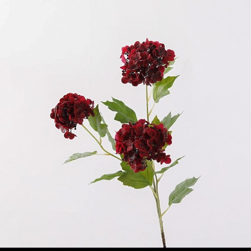 Three-Bloom Fabric Artificial Hydrangea Spray – 66cm