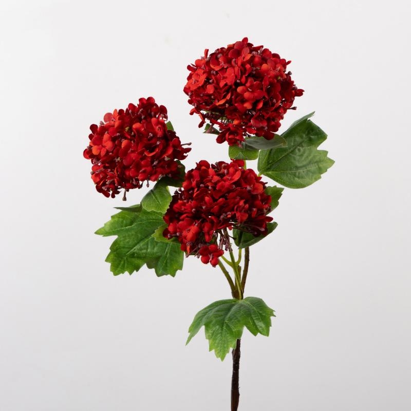 Three-Bloom Fabric Artificial Hydrangea Spray – 82cm
