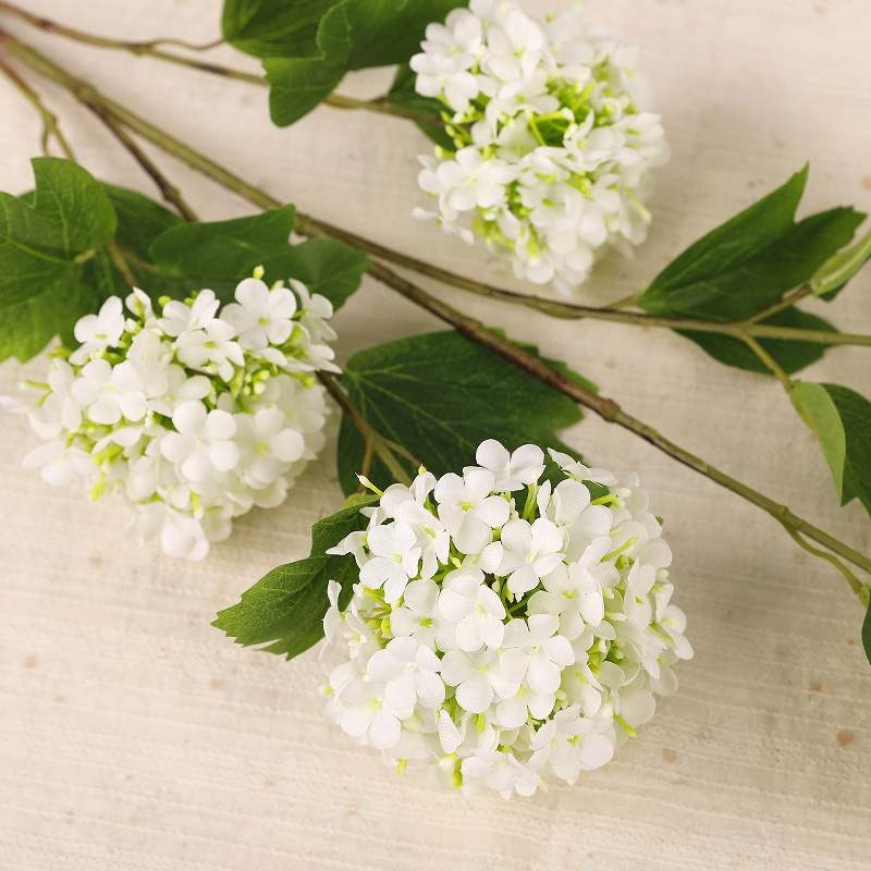 Five-Bloom Snowball-Shaped Fabric Artificial Hydrangea – 99cm