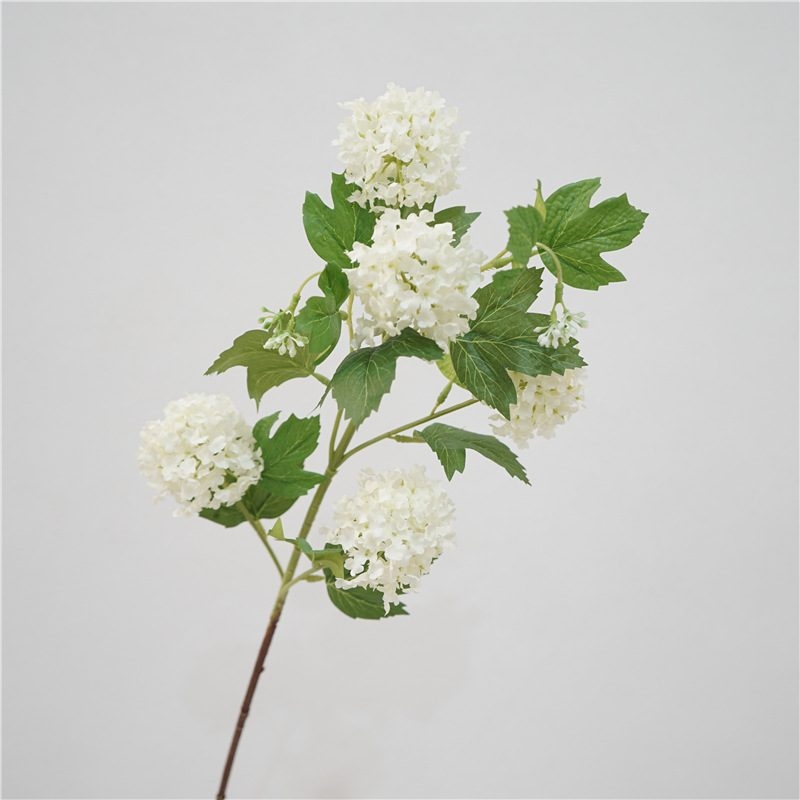 Snowball-Shaped Multi-Bloom Fabric Artificial Hydrangea – 79cm