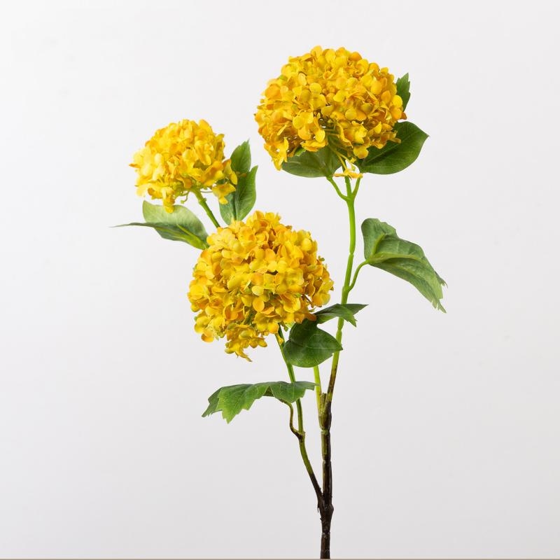 Three-Bloom Fabric Artificial Hydrangea Spray – 82cm