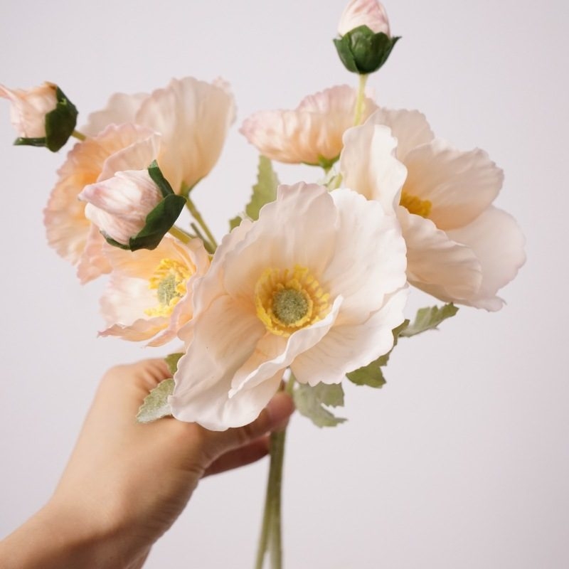 Artificial Poppy Bundle – 3 Stems, 30cm, Multiple Colors