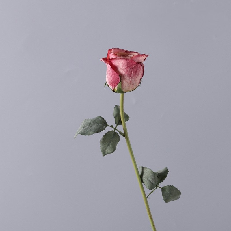 Wholesale Vintage Scorched-Edge Artificial Rose Stem – 57cm