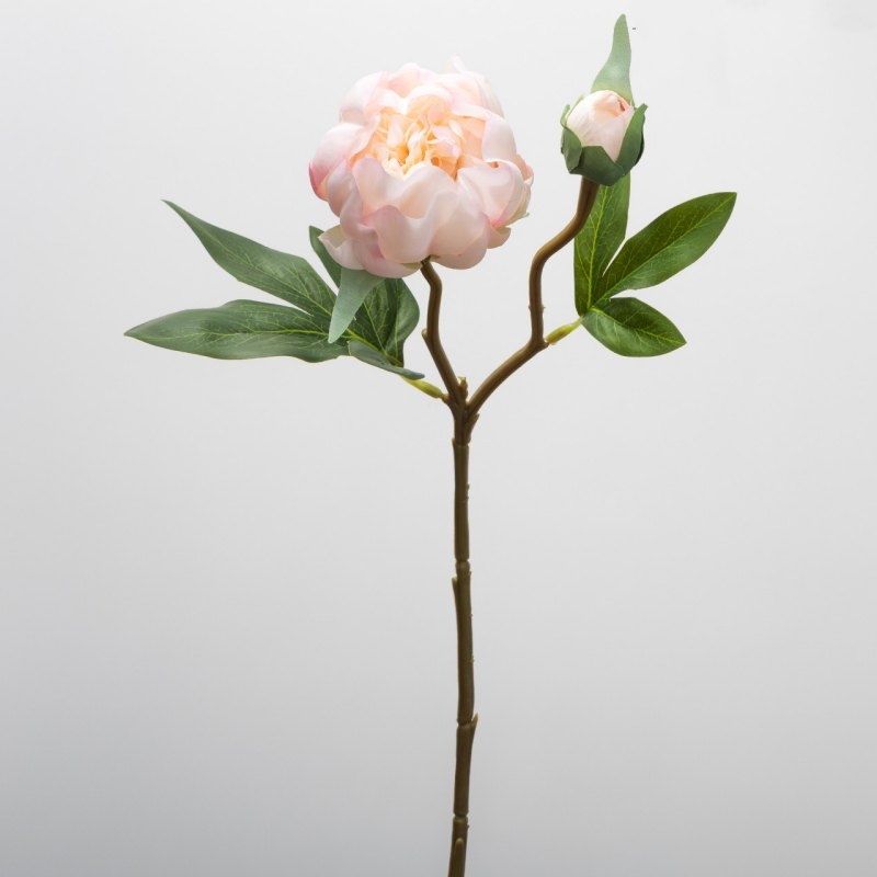 Wholesale Artificial Peony Bud Stem – 2-Bloom, 45cm