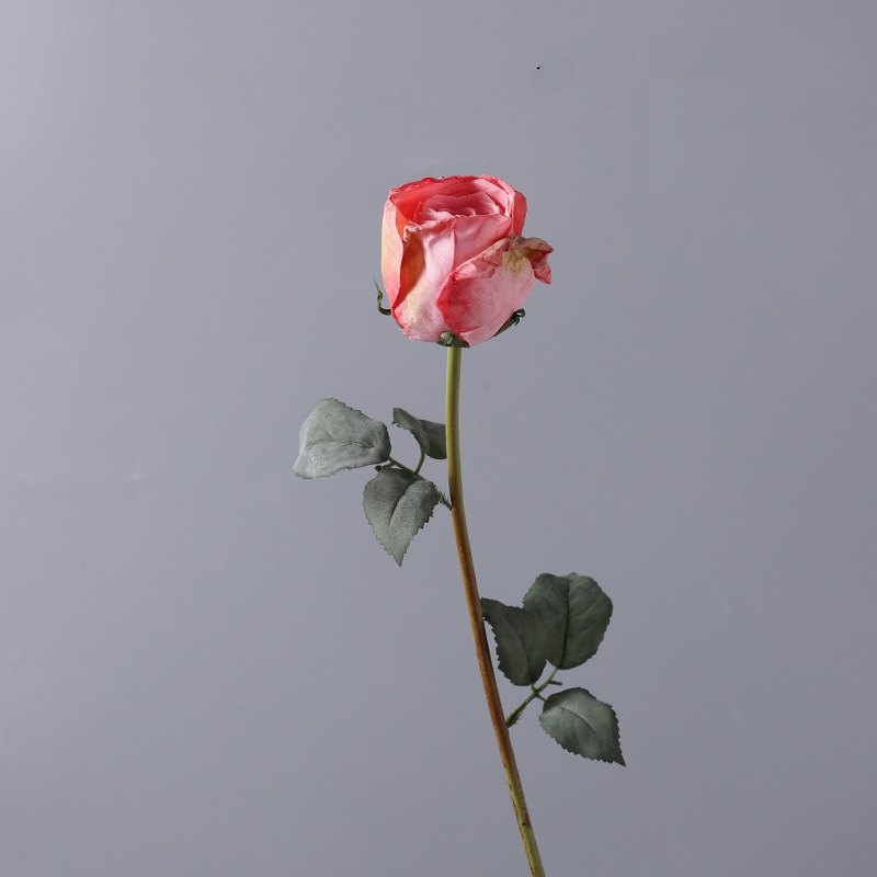 Wholesale Vintage Scorched-Edge Artificial Rose Stem – 57cm