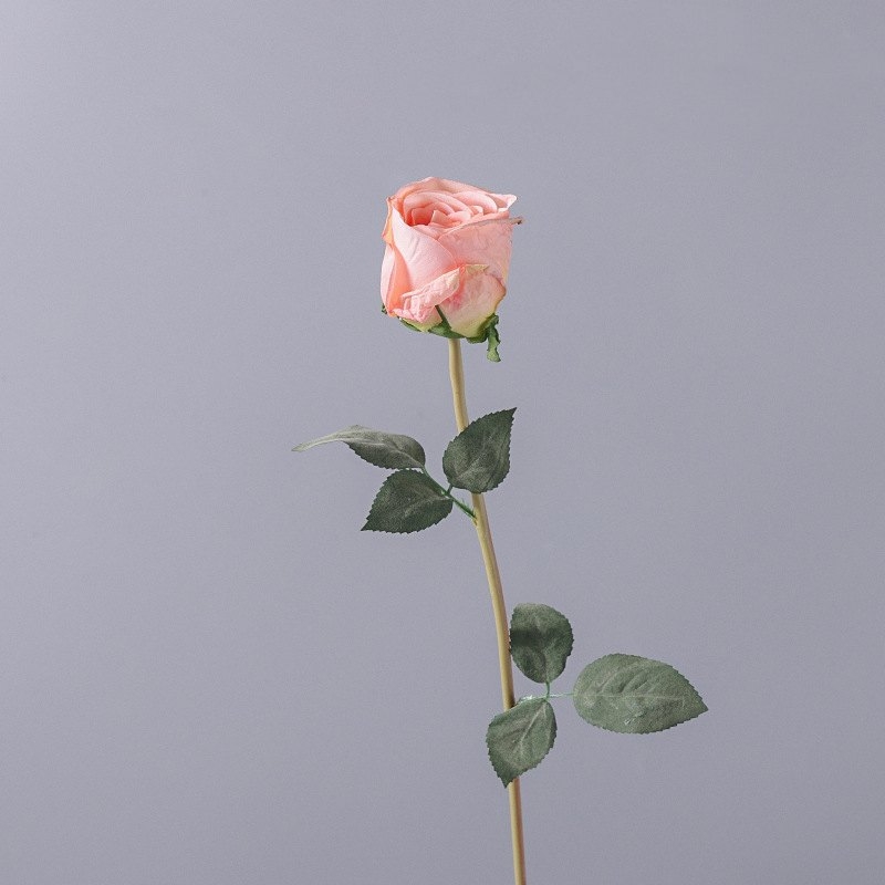 Wholesale Vintage Scorched-Edge Artificial Rose Stem – 57cm