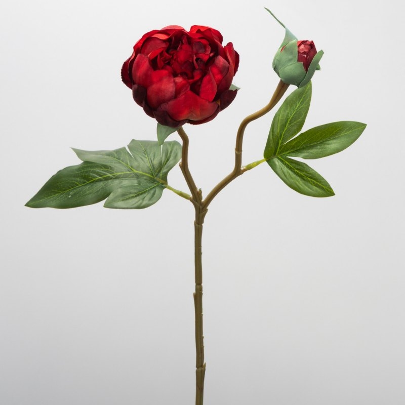 Wholesale Artificial Peony Bud Stem – 2-Bloom, 45cm