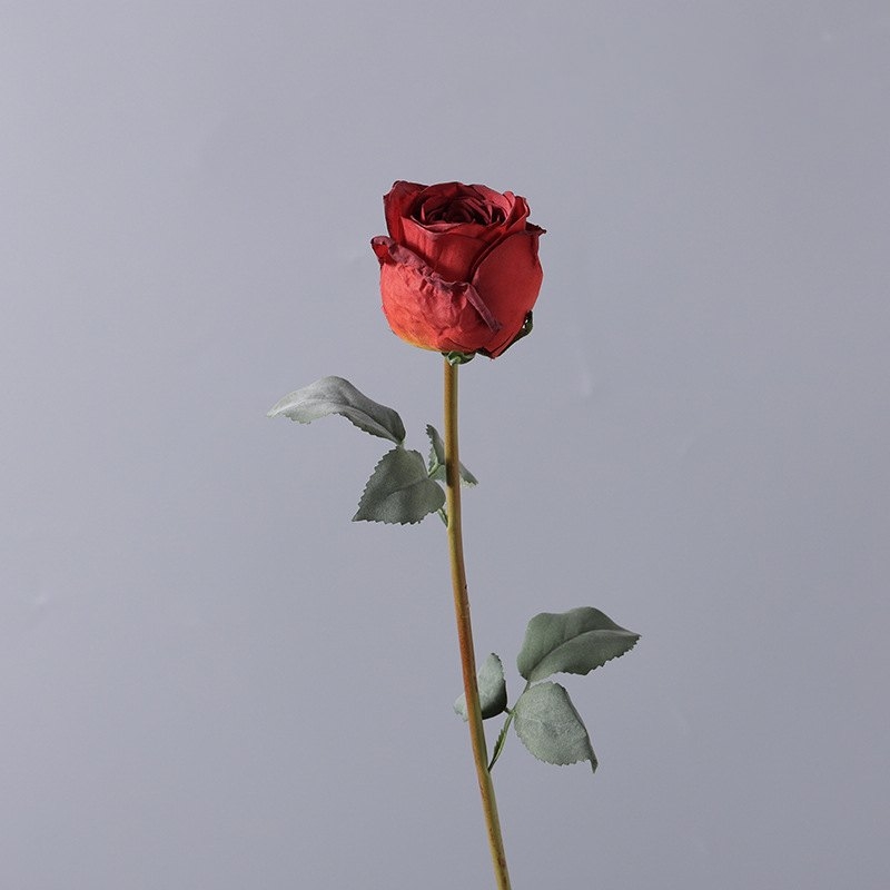 Wholesale Vintage Scorched-Edge Artificial Rose Stem – 57cm