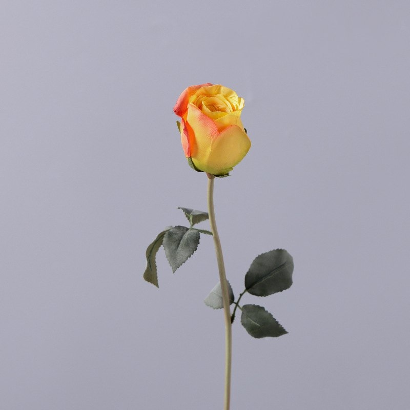 Wholesale Vintage Scorched-Edge Artificial Rose Stem – 57cm