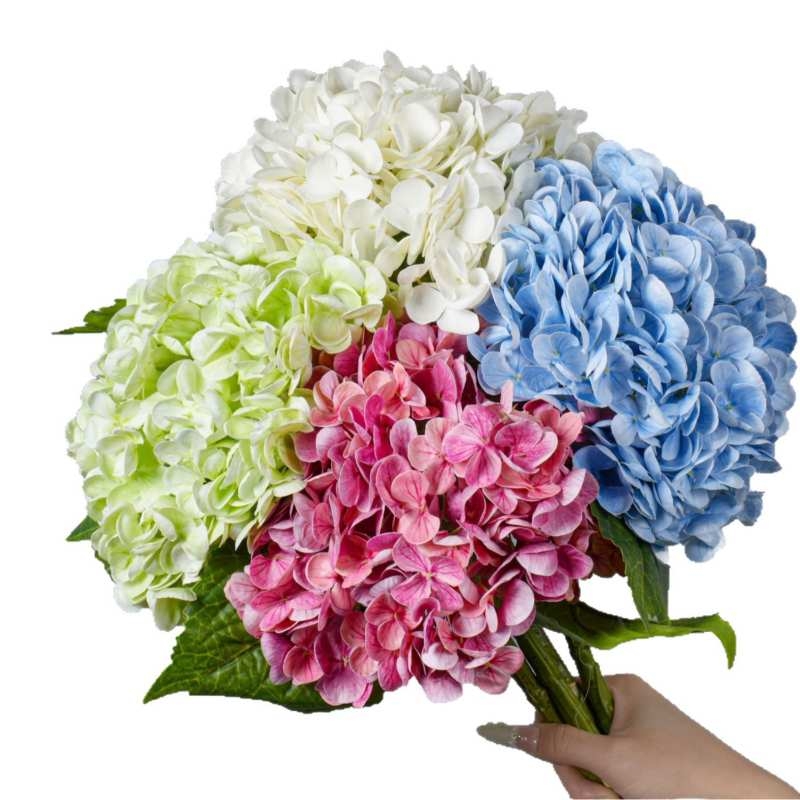 Artificial Hydrangea Stem with Large 20cm Bloom