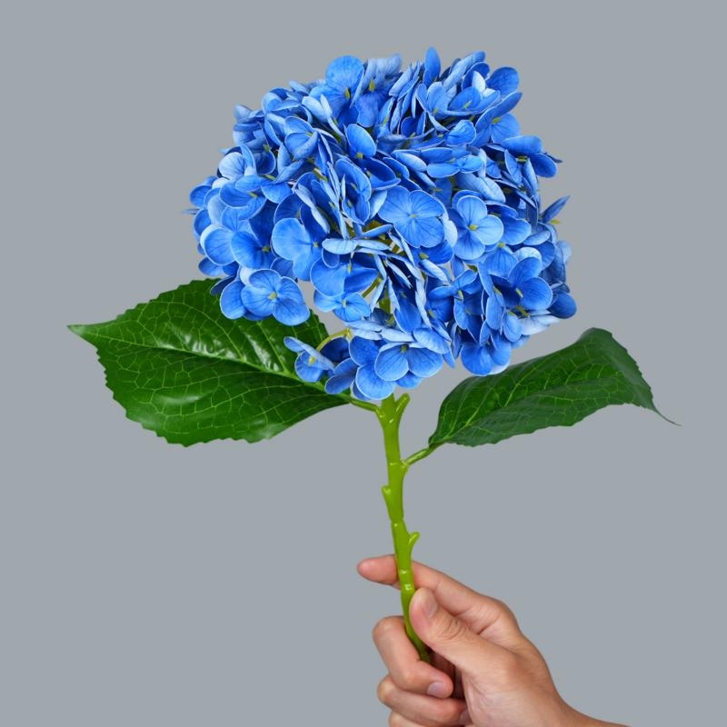 Soft-Touch Artificial Hydrangea Stem – 20cm Bloom
