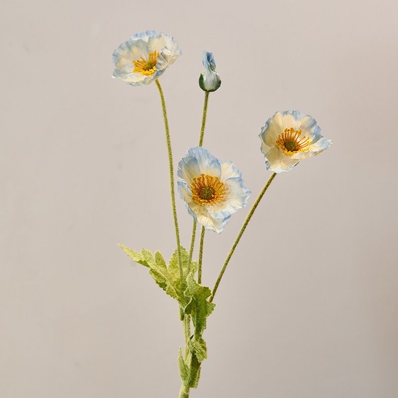 Realistic Artificial Icelandic Poppy Stem 60cm – Single Stem