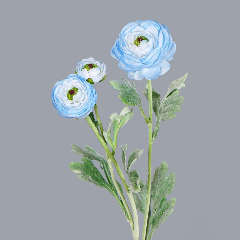 Artificial Ranunculus Stem 50cm with Realistic Soft-Touch Petals
