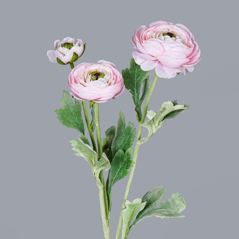 Artificial Ranunculus Stem 50cm with Realistic Soft-Touch Petals