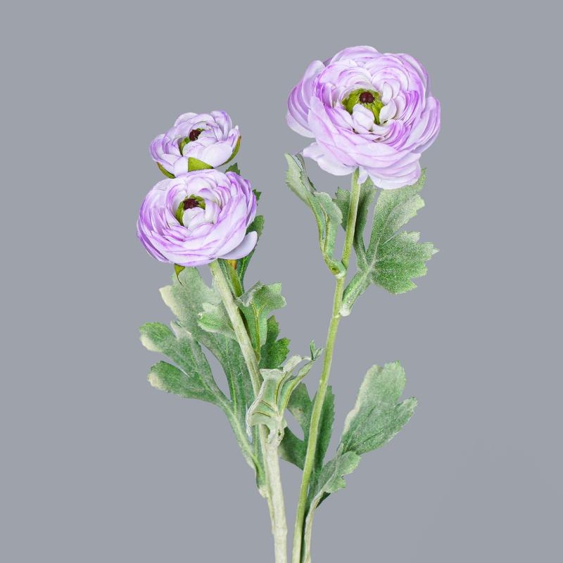 Artificial Ranunculus Stem 50cm with Realistic Soft-Touch Petals