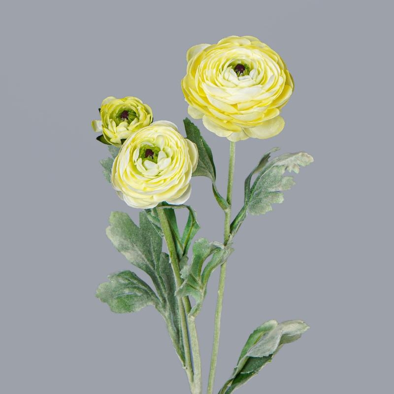 Artificial Ranunculus Stem 50cm with Realistic Soft-Touch Petals