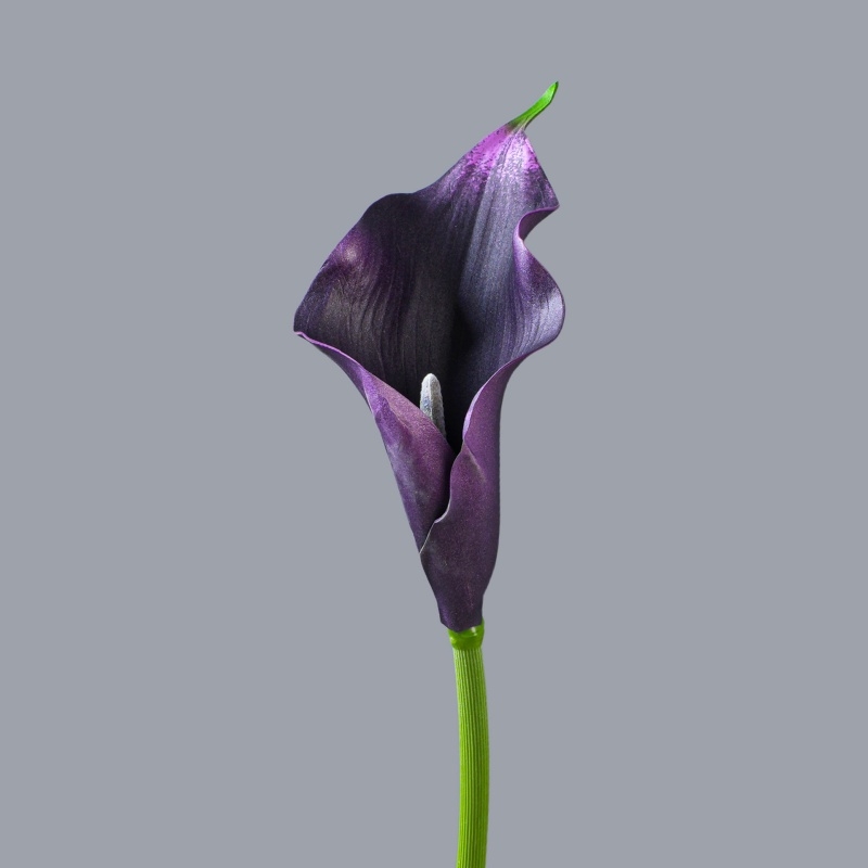 Soft-Touch Flocked Fabric Artificial Calla Lily 63cm – Single Stem