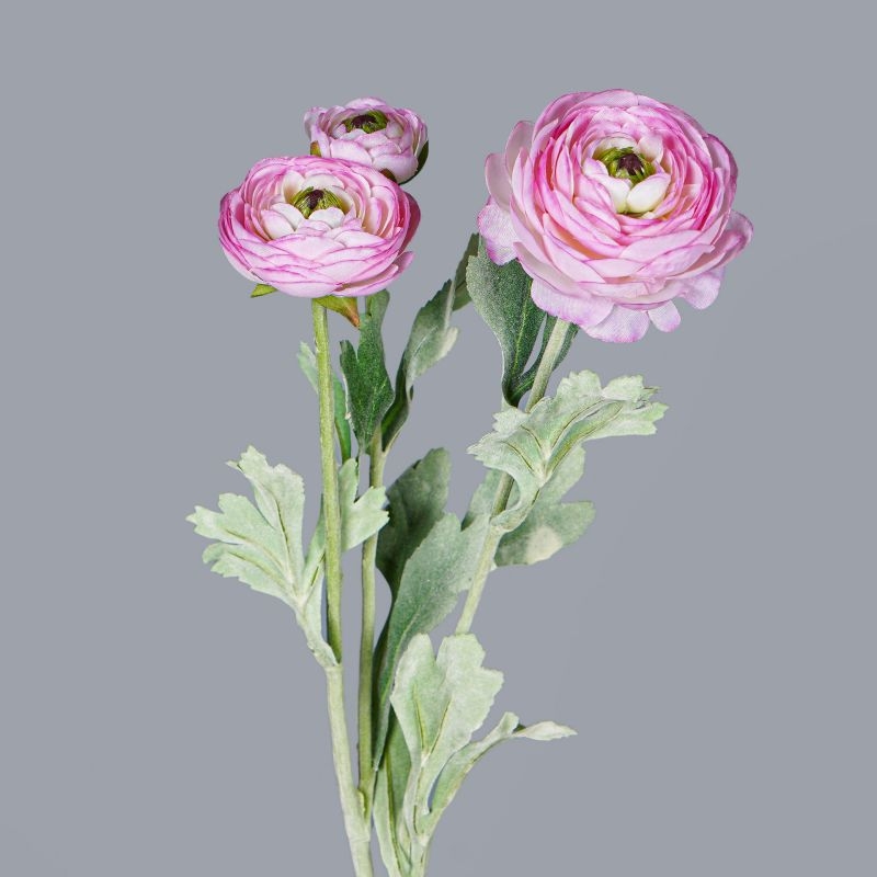 Artificial Ranunculus Stem 50cm with Realistic Soft-Touch Petals