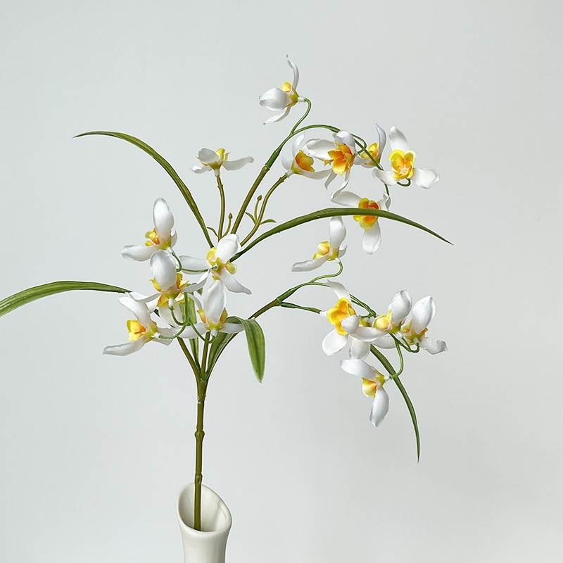 Artificial Dendrobium Orchid Stem – 49cm Realistic Dendrobium Orchid Flower