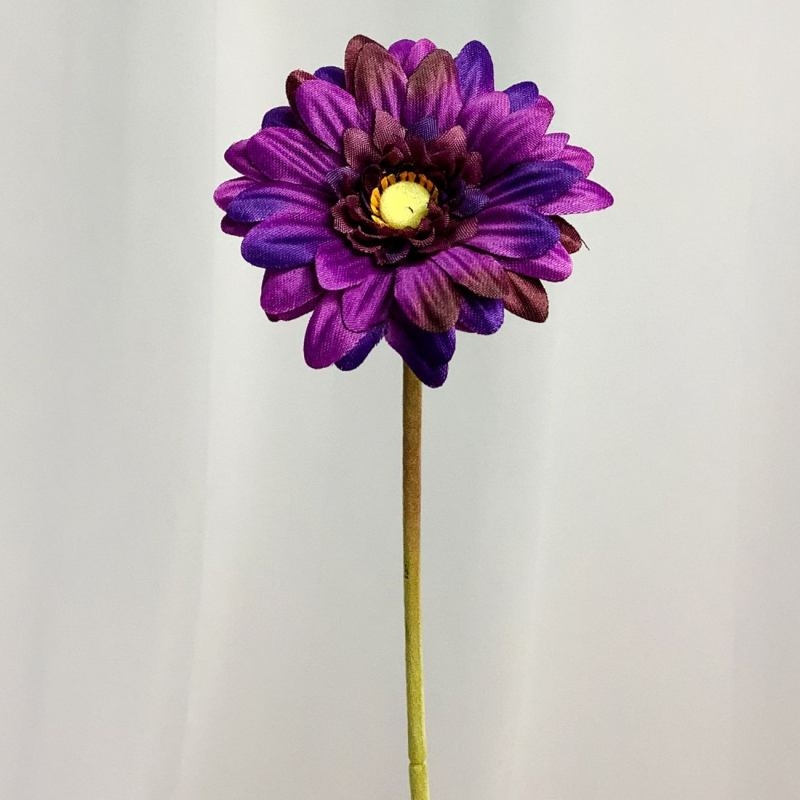 Wholesale Artificial Gerbera Stem – 25cm Satin Fabric Flower