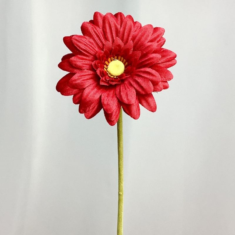 Wholesale Artificial Gerbera Stem – 25cm Satin Fabric Flower