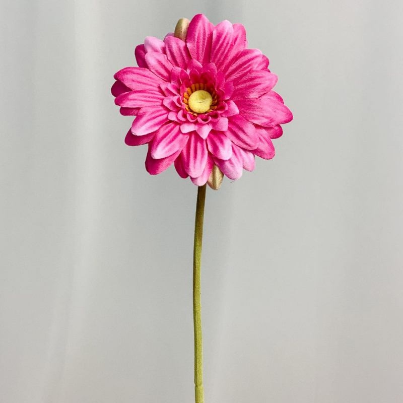 Wholesale Artificial Gerbera Stem – 25cm Satin Fabric Flower
