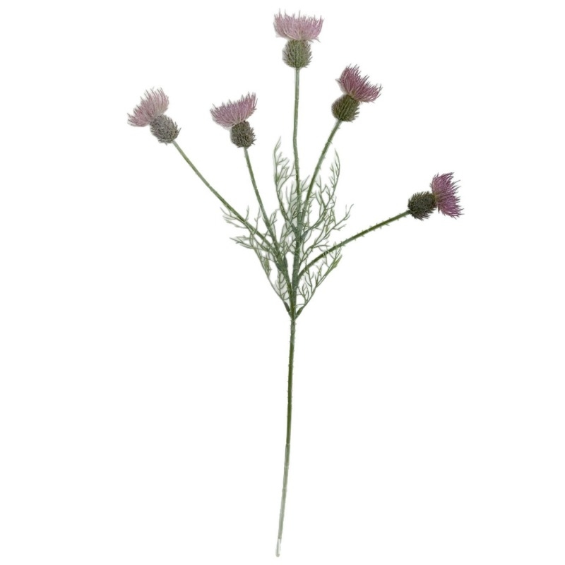 Artificial Thistle Flower Stem – 58cm