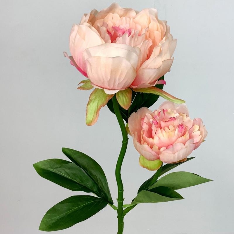 Artificial Peony Spray – 57cm Faux Peony with 2 Blooms