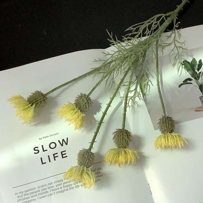 Artificial Thistle Flower Stem – 58cm
