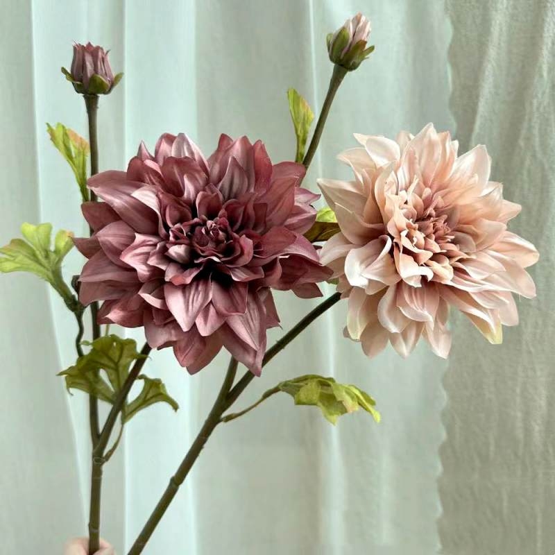 Artificial Dahlia Spray 55CM